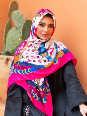 روسری نخی کج راه رنگبندی لویی ویتون