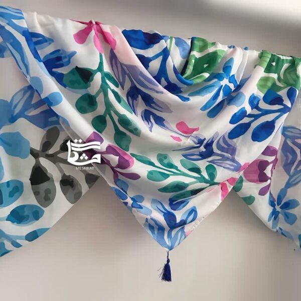Diamond style watercolor cotton scarf 7
