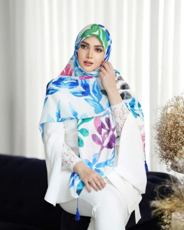 Diamond style watercolor cotton scarf 9