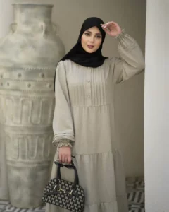 پیراهن ماهگون رنگ ماسه ای